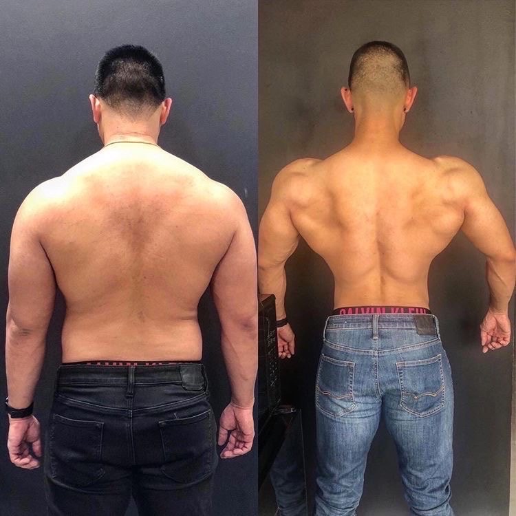 Carl — M.E.D. transformation, back, before and after