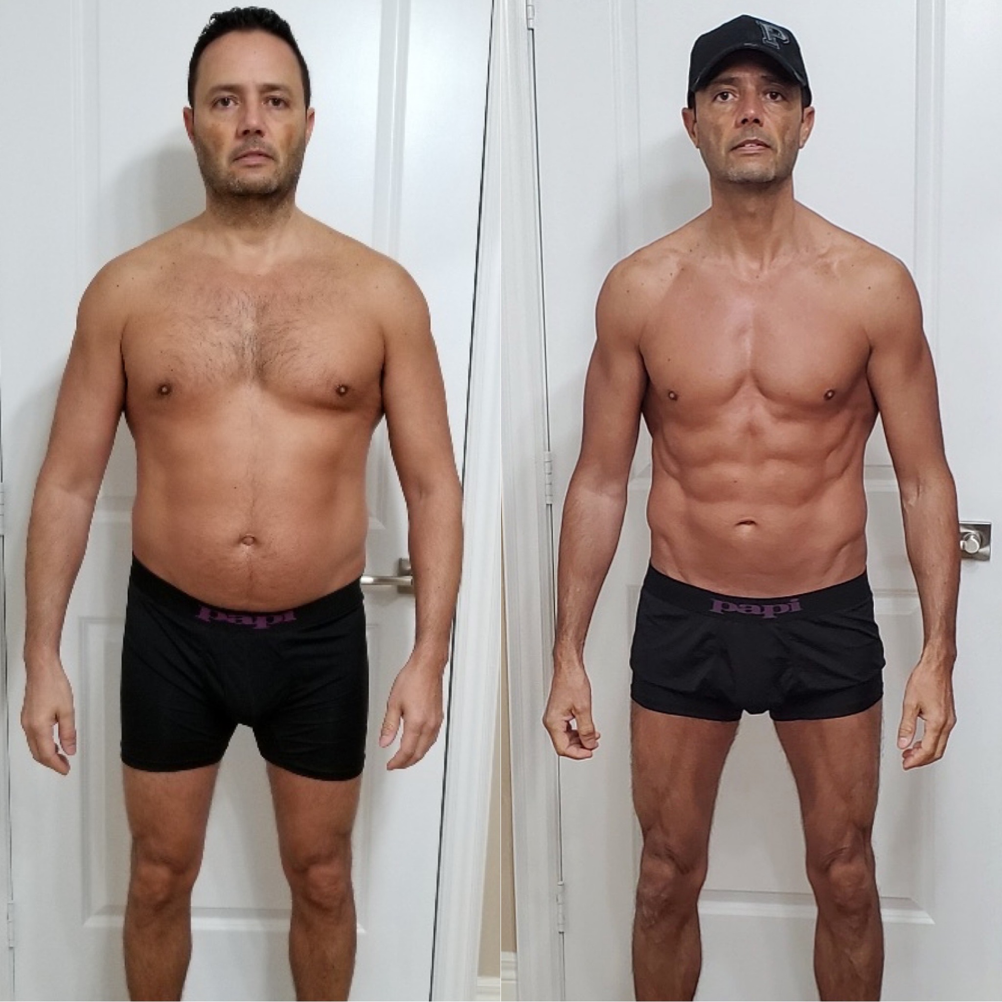 Hammer Fitness M.E.D. transformation, before and after