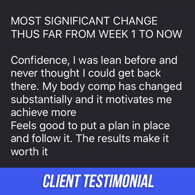 Client testimonial