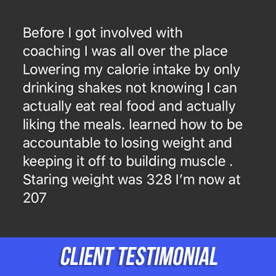 Client testimonial