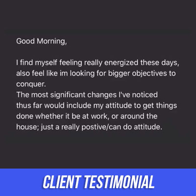 Client testimonial