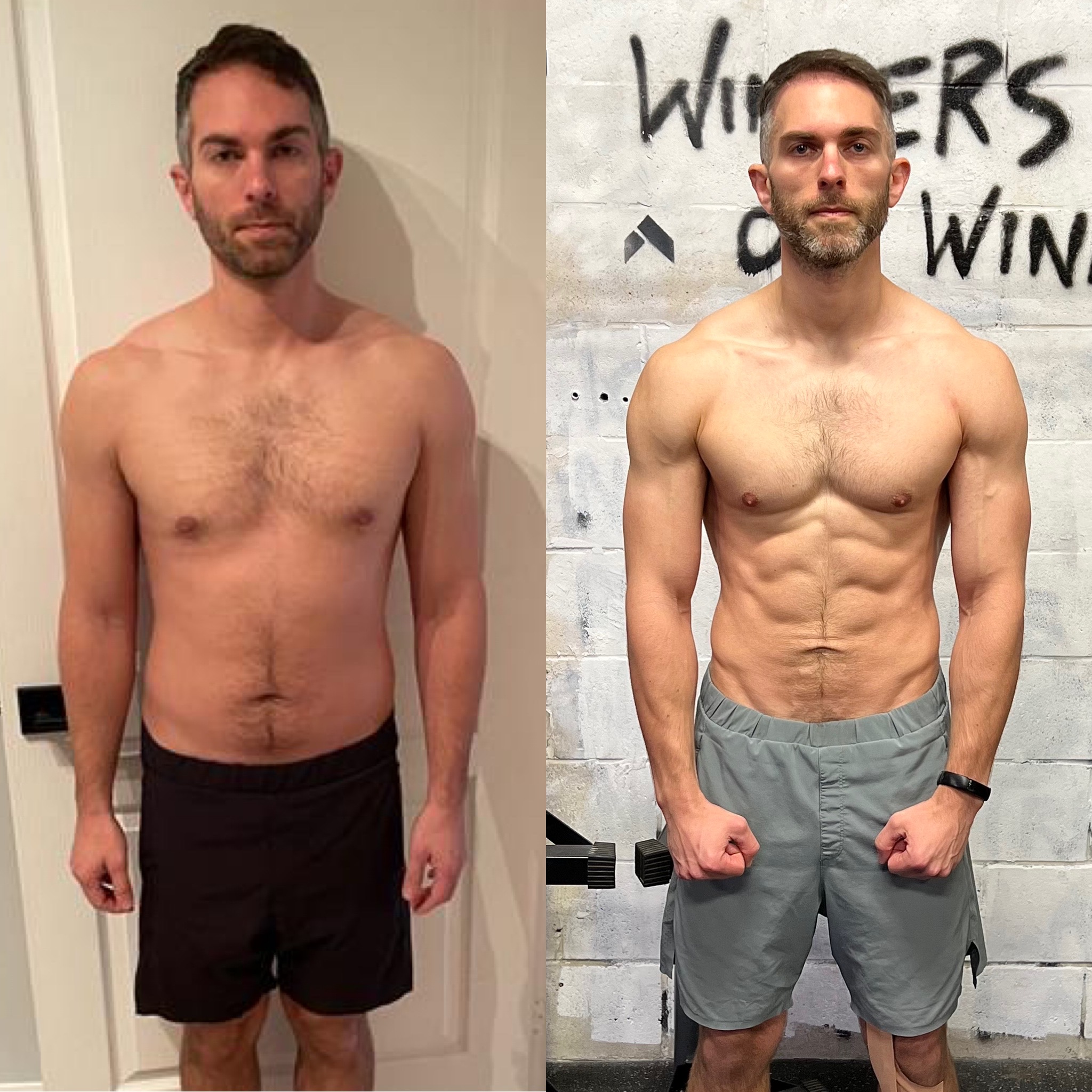 Hammer Fitness client before and after M.E.D transformation