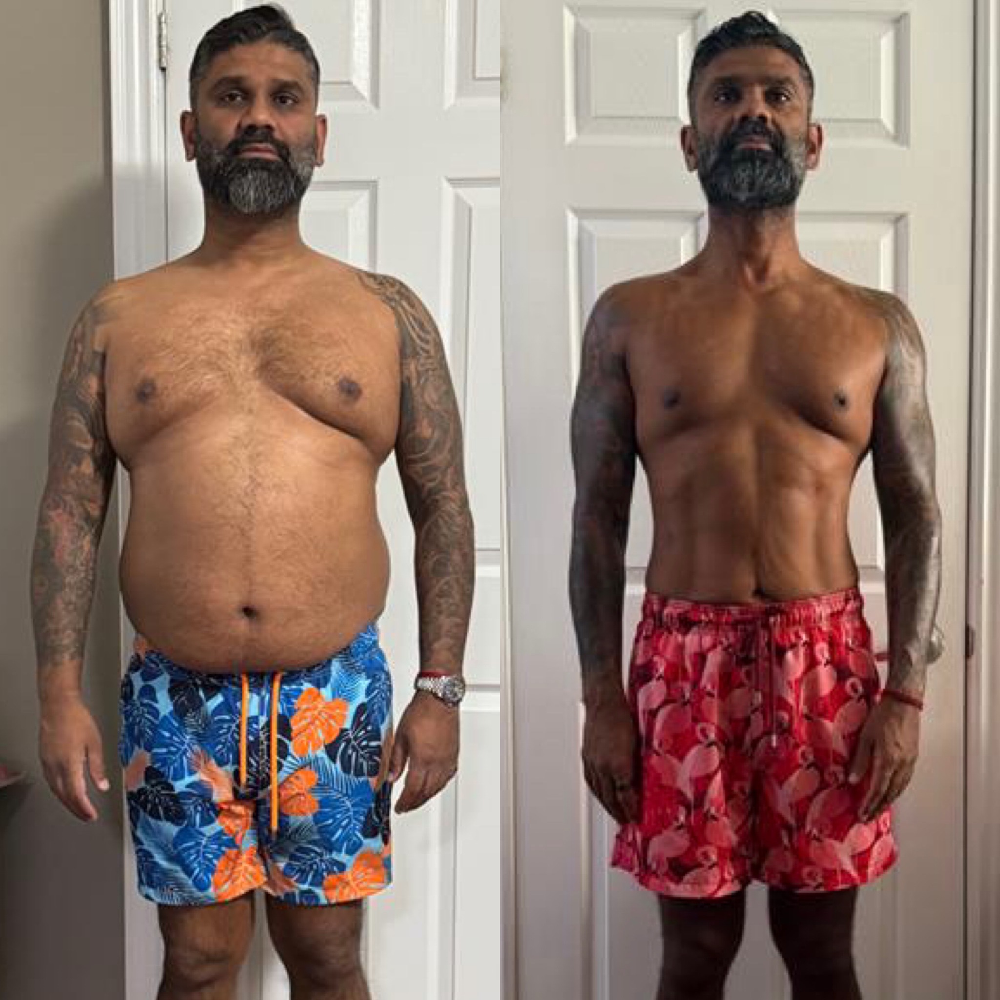 Hammer Fitness client before and after M.E.D transformation