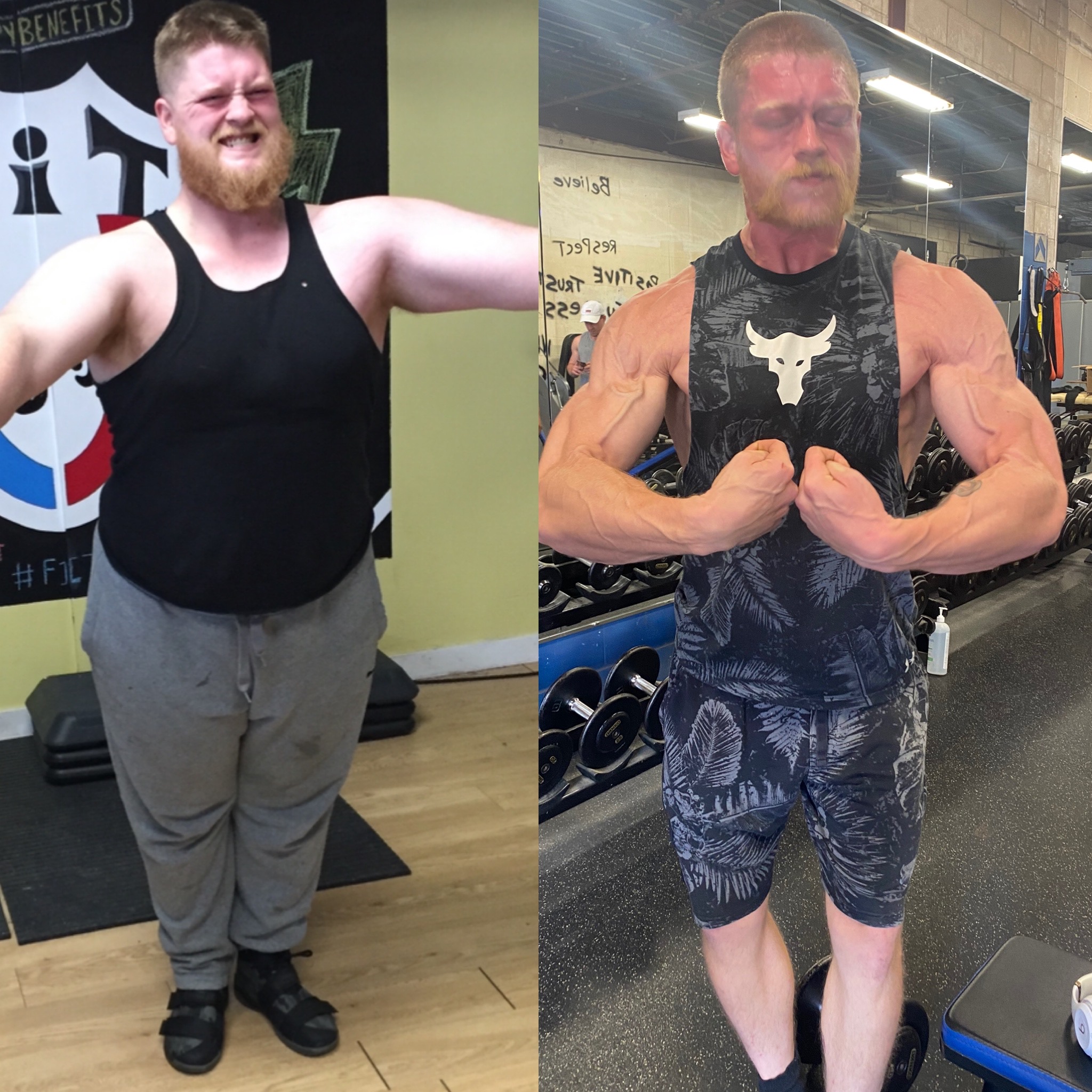 Hammer Fitness client before and after M.E.D transformation