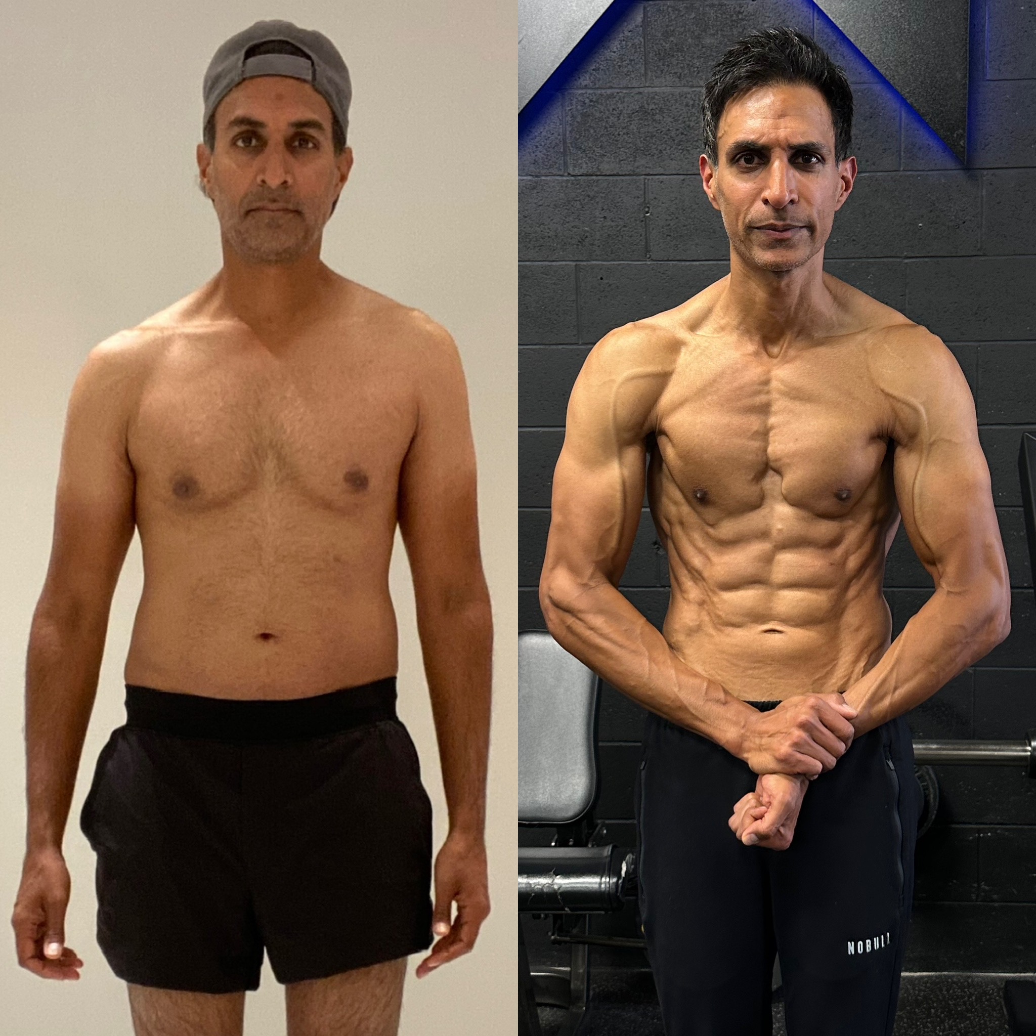Hammer Fitness client before and after M.E.D transformation